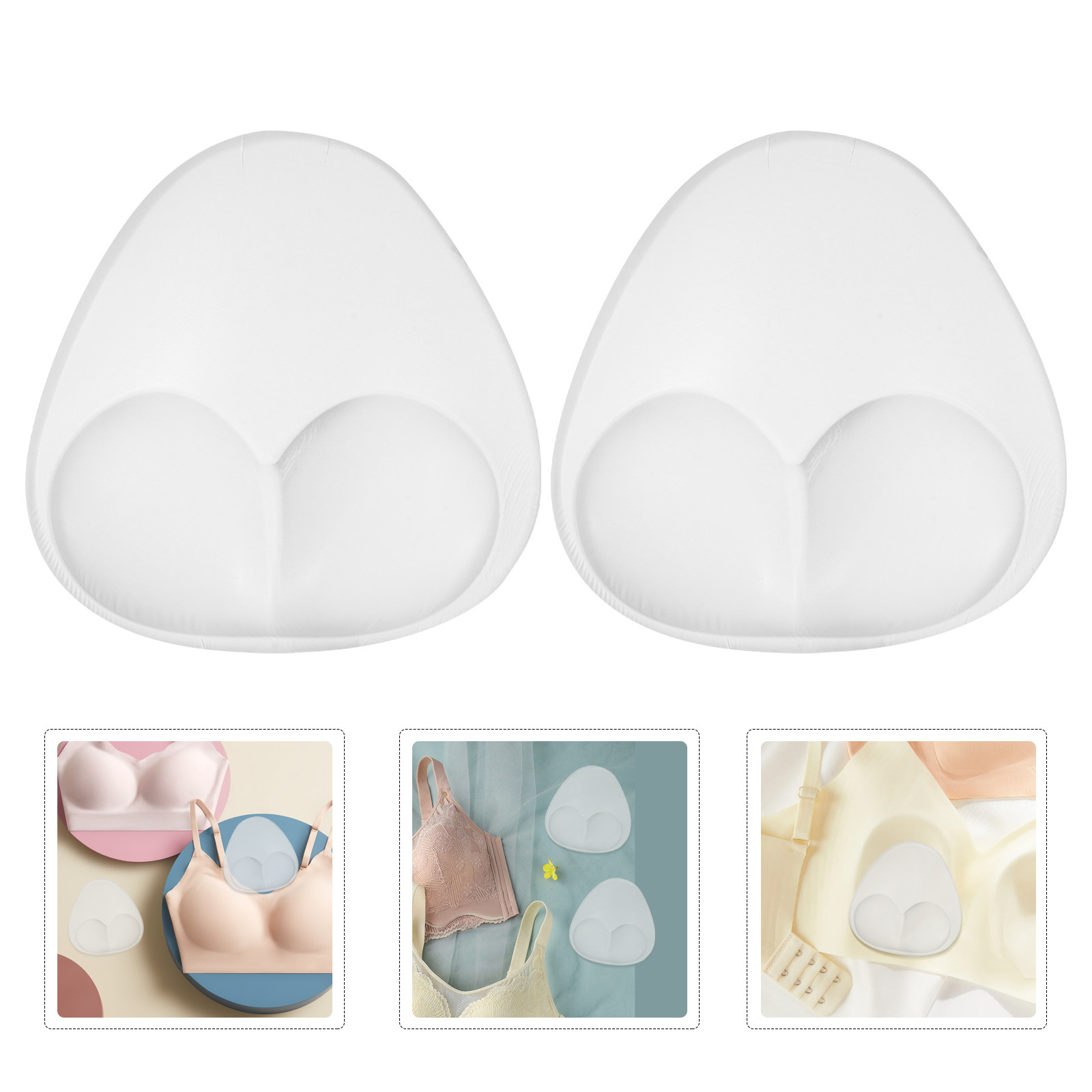 Push Up Bra Padded - 1組の透明シリコンブラパッド、厚手防水プッシュアップインサート、スポーツブラや水着用、取り外し可能なシリコンパッド