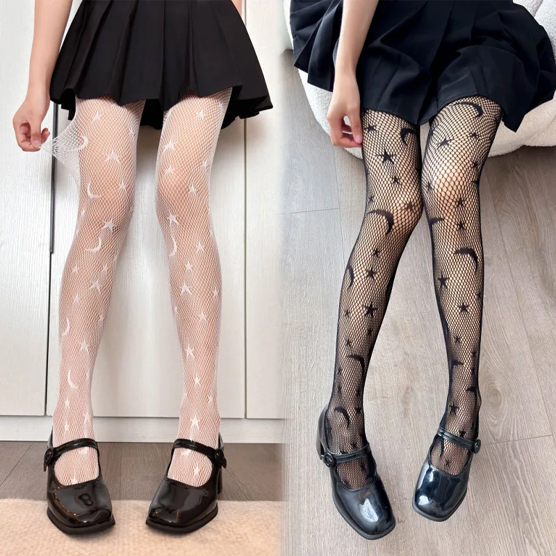 Bodystocking Fishnet - 女性の五芒星メッシュタイツ,網タイツ,ボディストッキング,セクシー,ゴシック,パンク,ペンタクル,ロリータスタイル,女の子