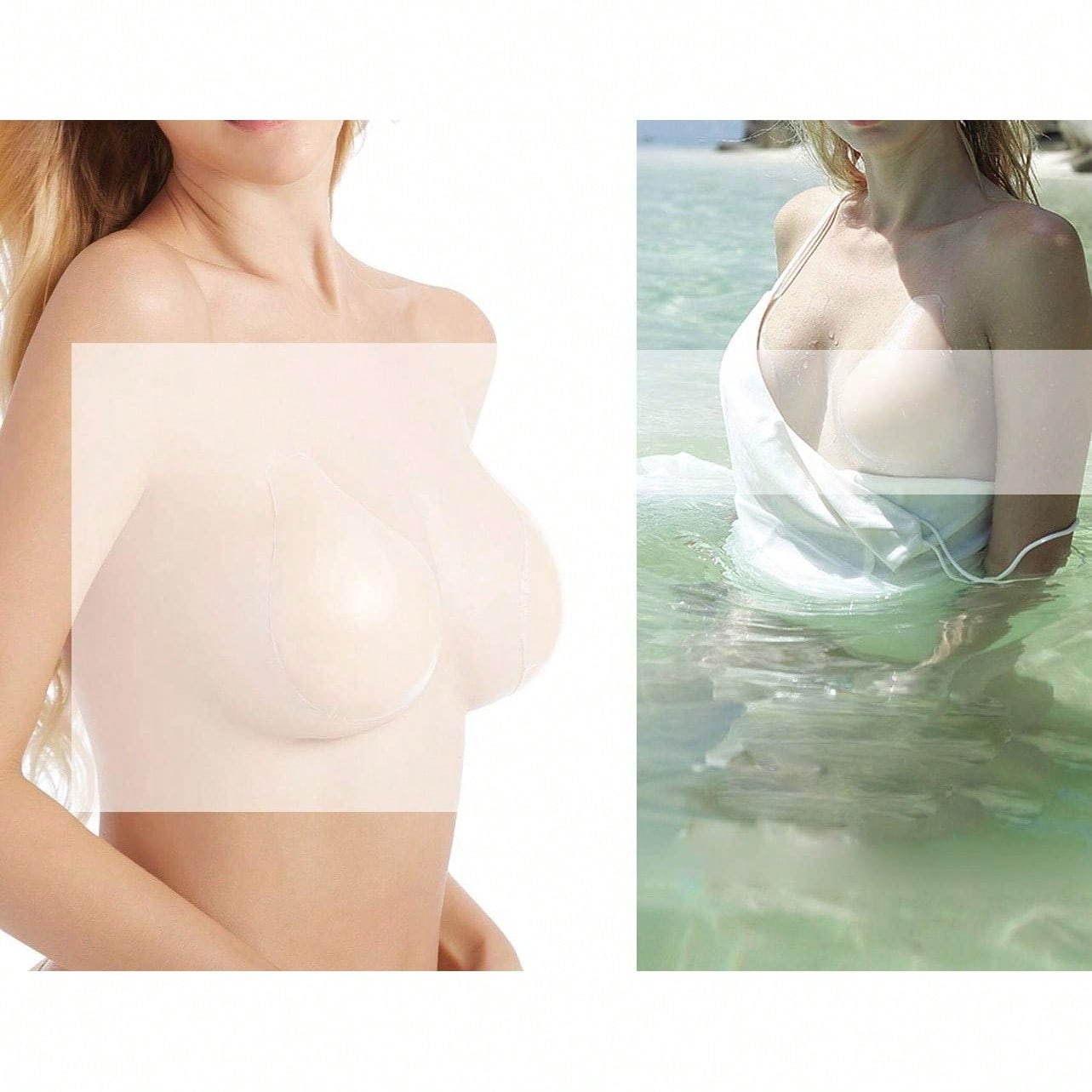 超薄型目に見えないニップルカバー、肌色のシリコン粘着ブラ、再 - Silicone Bra Adhesive のレビューと価格