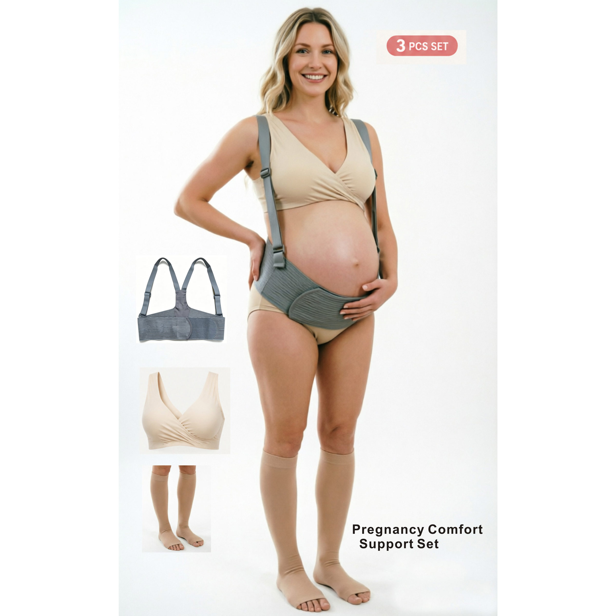 マタニティ必需品3点セット：マタニティサポートベルト＋オープ - Nursing Bra Sleep のレビューと価格