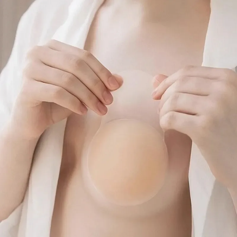 1ペアのシリコン製ニップルカバー、リフトアップブラステッカー - Silicone Bra Adhesive のレビューと価格